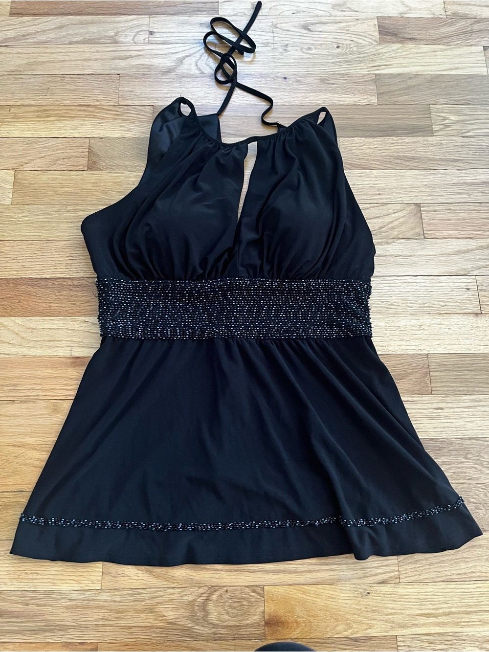Sexy Black Beaded Top